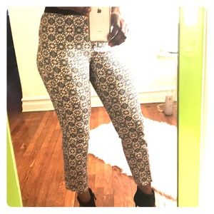 Closet Printed Cropped Dress Pants